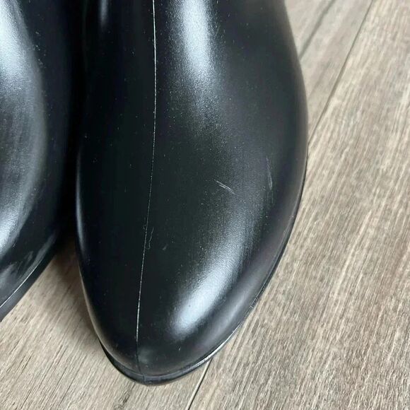 JEFFREY CAMPBELL Black Rubber Chelsea Ankle Boots Size 6 - Picture 3 of 8